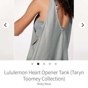 lululemon athletica Gray Heart Opener Tank